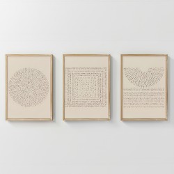 Πίνακας Fouldy  τρίπτυχος με ψηφιακή εκτύπωση και πλαίσιο 33x1.5x48εκ