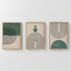 Πίνακας Malecy  τρίπτυχος με ψηφιακή εκτύπωση και πλαίσιο 33x1.5x48εκ