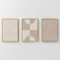 Πίνακας Zenzia   τρίπτυχος με ψηφιακή εκτύπωση και πλαίσιο 33x1.5x48εκ