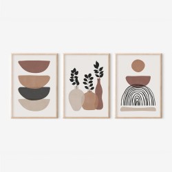 Πίνακας Yenia  τρίπτυχος με ψηφιακή εκτύπωση και πλαίσιο 33x1.5x48εκ