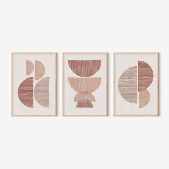 Πίνακας Peria   τρίπτυχος με ψηφιακή εκτύπωση και πλαίσιο 33x1.5x48εκ