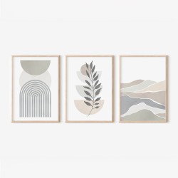 Πίνακας Werda  τρίπτυχος με ψηφιακή εκτύπωση και πλαίσιο 33x1.5x48εκ