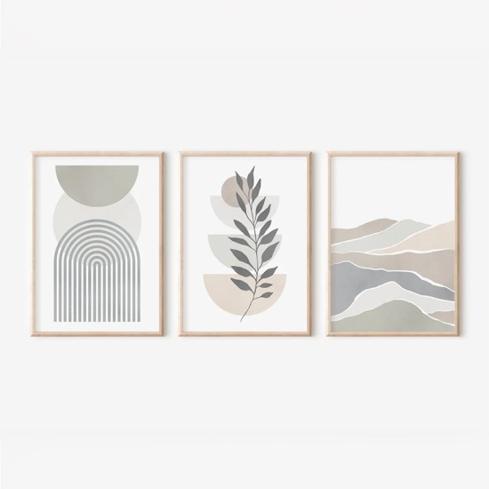 Πίνακας Werda  τρίπτυχος με ψηφιακή εκτύπωση και πλαίσιο 33x1.5x48εκ