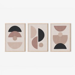 Πίνακας Veyra   τρίπτυχος με ψηφιακή εκτύπωση και πλαίσιο 33x1.5x48εκ