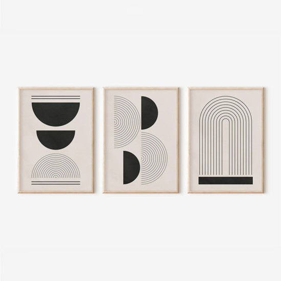 Πίνακας Nuvia  τρίπτυχος με ψηφιακή εκτύπωση και πλαίσιο 33x1.5x48εκ