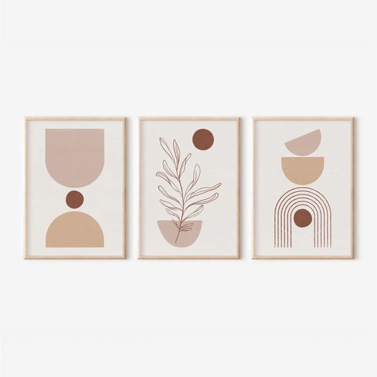 Πίνακας Stijo  τρίπτυχος με ψηφιακή εκτύπωση και πλαίσιο 33x1.5x48εκ