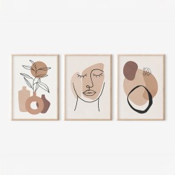 Πίνακας Grende   τρίπτυχος με ψηφιακή εκτύπωση και πλαίσιο 33x1.5x48εκ