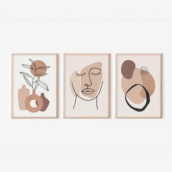 Πίνακας Grende   τρίπτυχος με ψηφιακή εκτύπωση και πλαίσιο 33x1.5x48εκ