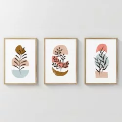 Πίνακας Thera  τρίπτυχος με ψηφιακή εκτύπωση και πλαίσιο 33x1.5x48εκ