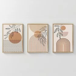 Πίνακας Zephra  τρίπτυχος με ψηφιακή εκτύπωση και πλαίσιο 33x1.5x48εκ