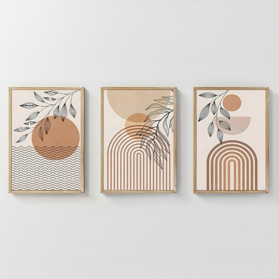 Πίνακας Zephra  τρίπτυχος με ψηφιακή εκτύπωση και πλαίσιο 33x1.5x48εκ