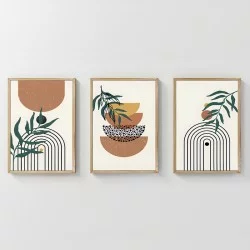 Πίνακας Mylen  τρίπτυχος με ψηφιακή εκτύπωση και πλαίσιο 33x1.5x48εκ