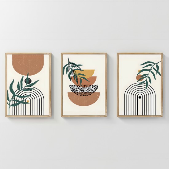 Πίνακας Mylen  τρίπτυχος με ψηφιακή εκτύπωση και πλαίσιο 33x1.5x48εκ