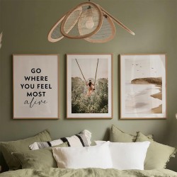 Πίνακας Oralis  τρίπτυχος με ψηφιακή εκτύπωση και πλαίσιο 33x1.5x48εκ