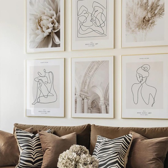 Πίνακας Greda  εξάπτυχος με ψηφιακή εκτύπωση και πλαίσιο 33x1.5x48εκ