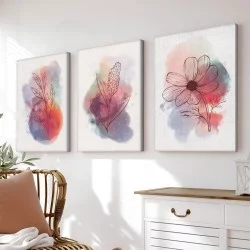 Πίνακας σε καμβά Nerve  τρίπτυχος με ψηφιακή εκτύπωση και πλαίσιο 50x2x70εκ