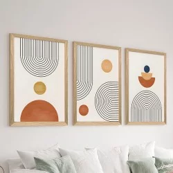 Πίνακας Symmetry  τρίπτυχος με ψηφιακή εκτύπωση και πλαίσιο 33x0.3x48εκ