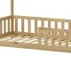 Παιδικό κρεβάτι Bambie με κιγκλίδωμα τ. Montessori  ξύλο πεύκου σε φυσική απόχρωση 90x190εκ