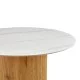 Τραπέζι Sikulu  mdf oak - λευκή όψη τραβερτίνας Φ125x77εκ