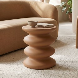 Βοηθητικό τραπέζι Jonne  MGO terracotta Φ40x46εκ