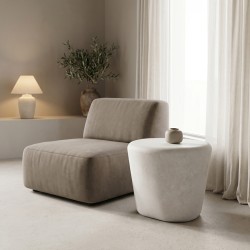 Βοηθητικό τραπέζι Fedris  mdf λευκό Φ56x45εκ