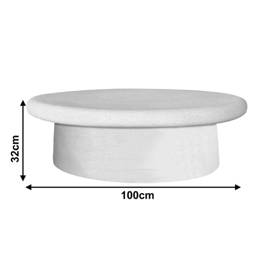 Τραπέζι σαλονιού Herona  mdf λευκό 100x60x32εκ