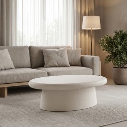 Τραπέζι σαλονιού Herona  mdf λευκό 100x60x32εκ