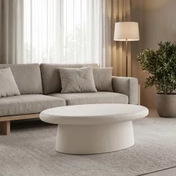 Τραπέζι σαλονιού Herona  mdf λευκό 100x60x32εκ