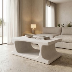 Τραπέζι σαλονιού Nafel  mdf λευκό 120x60x45εκ