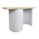 Κονσόλα Jeckie  ξύλο ελάτου-mdf oak-λευκό 120x38x80εκ