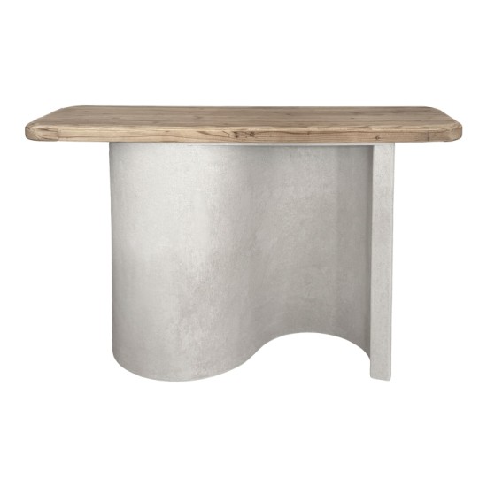 Κονσόλα Jeckie  ξύλο ελάτου-mdf oak-λευκό 120x38x80εκ