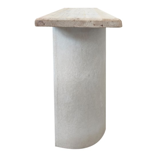Κονσόλα Jeckie  ξύλο ελάτου-mdf oak-λευκό 120x38x80εκ