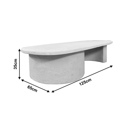 Τραπέζι σαλονιού Verven  mdf λευκό 120x60x32εκ