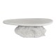 Τραπέζι σαλονιού Zinol  mdf-polyresin λευκό 105x62x32εκ