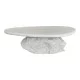 Τραπέζι σαλονιού Zinol  mdf-polyresin λευκό 105x62x32εκ
