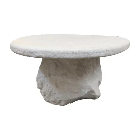 Τραπέζι σαλονιού Zinol  mdf-polyresin λευκό 105x62x32εκ