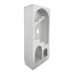 Βιβλιοθήκη-ραφιέρα Boolten  mdf λευκό 80x38x190εκ