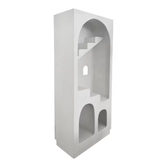 Βιβλιοθήκη-ραφιέρα Boolten  mdf λευκό 80x38x190εκ