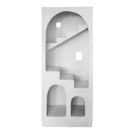Βιβλιοθήκη-ραφιέρα Boolten  mdf λευκό 80x38x190εκ