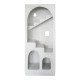 Βιβλιοθήκη-ραφιέρα Boolten  mdf λευκό 80x38x190εκ
