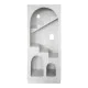 Βιβλιοθήκη-ραφιέρα Boolten  mdf λευκό 80x38x190εκ