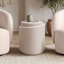 Βοηθητικό τραπέζι Fortox  MGO cappuccino Φ40x49.5εκ