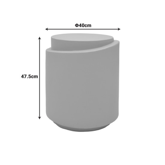 Βοηθητικό τραπέζι Fortox  MGO cappuccino Φ40x49.5εκ