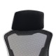 Καρέκλα γραφείου διευθυντή με υποπόδιο Meton  λευκό - mesh μαύρο 48x60x118-128εκ
