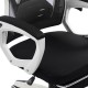 Καρέκλα γραφείου διευθυντή με υποπόδιο Meton  λευκό - mesh μαύρο 48x60x118-128εκ