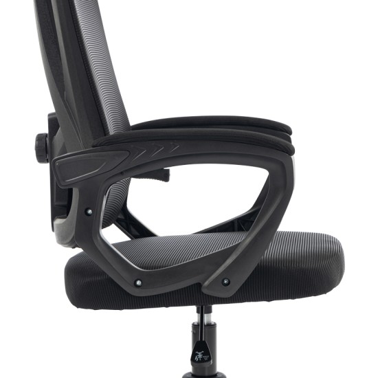 Καρέκλα γραφείου διευθυντή Exeter  mesh χρώμα μαύρο 50x58x119-129εκ