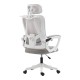 Καρέκλα γραφείου διευθυντή Exeter  λευκή - mesh γκρι 50x58x119-129εκ