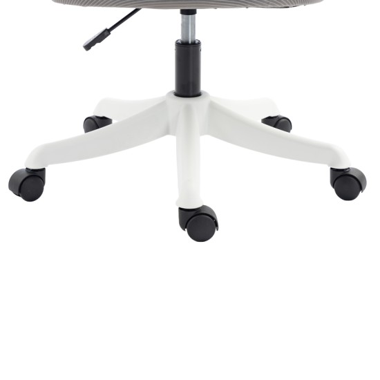 Καρέκλα γραφείου διευθυντή Exeter  λευκή - mesh γκρι 50x58x119-129εκ