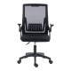 Καρέκλα γραφείου εργασίας Penza  mesh χρώμα μαύρο 48x58x92-102εκ