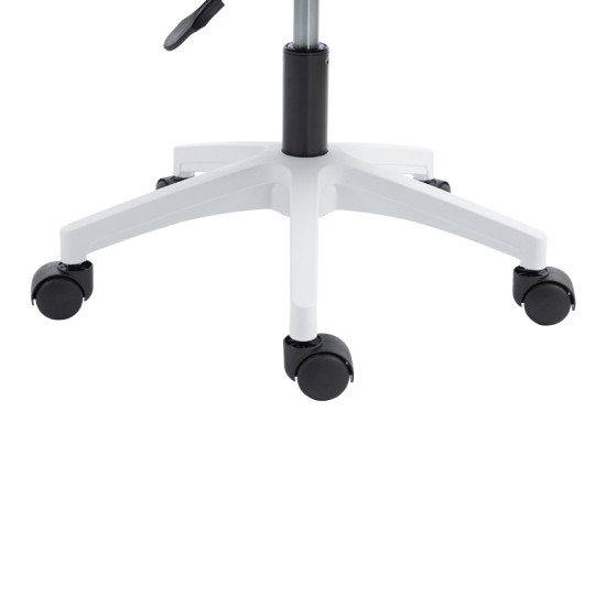 Καρέκλα γραφείου εργασίας Penza  λευκή - mesh μαυρο 48x58x92-102εκ